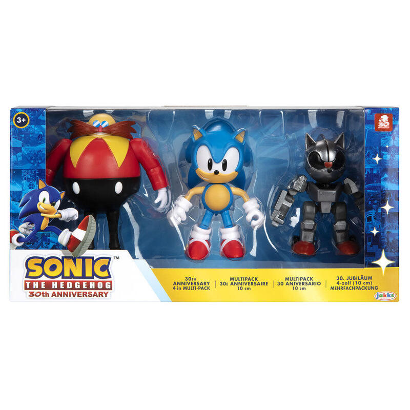 Blíster 3 Figuras 30TH Anniversary Sonic The Hedgehog 10CM