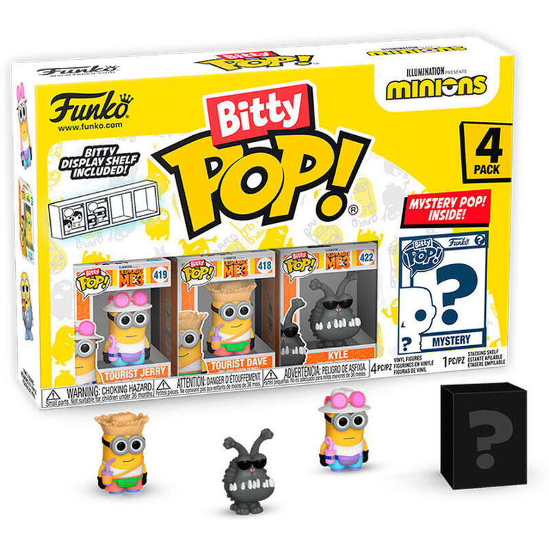 Blíster 4 Figuras Bitty Pop Minions Series 4