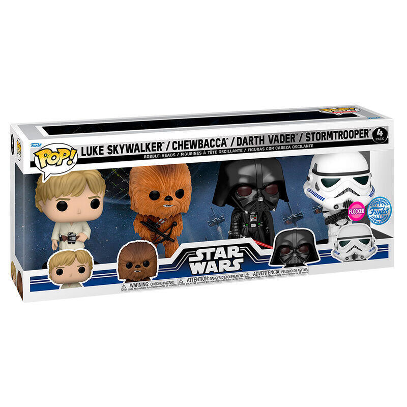 Blister 4 Figuras Pop Star Wars New Classics Exclusive