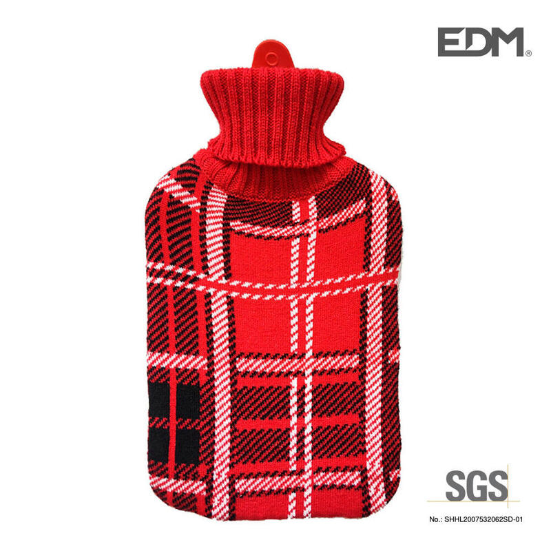 Bag Water Caliente 2 L Model Classic Escoces Red