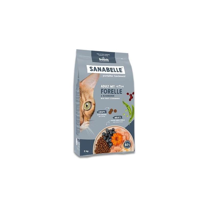 Bosch Sanabelle Adult Trout Alimento Seco Gatos 8KG