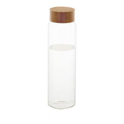 Andrea House Bottle Glass With Cover Bambú Ø8X26,5CM 1L MS70099 — image 1