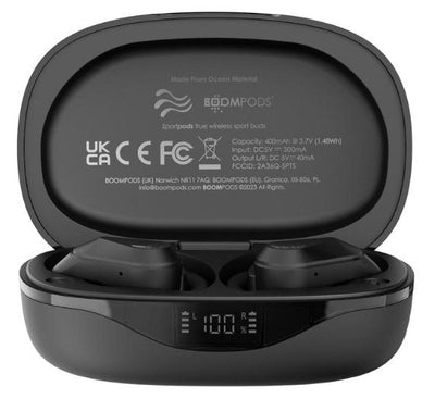 Headphones Boompods Sportpods Ocean Tws Black — image 1