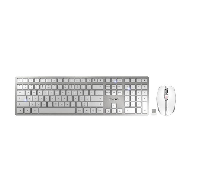 Cherry Dw 9100 Slim Set Of Keyboard And Wireless Mouse 2.4GHZ Bluetooth 4.0 Ee. Uu. With Símbolo Euro White Si