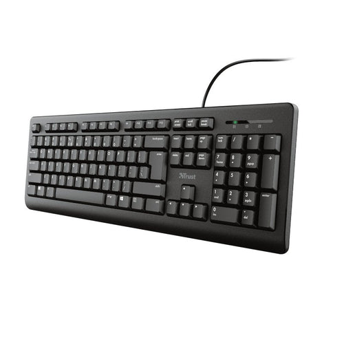 Trust Primo Keyboard Distribución Alemana Qwertz, Resistant a Líquidos, Leiser Tastenanschlag — image 1