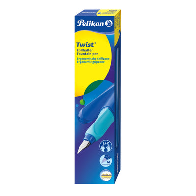 Pelikan Twist Pluma Estilografica School Rechargeable Steel Inoxidable Punto M - Body Colour Blue (814737) — image 1