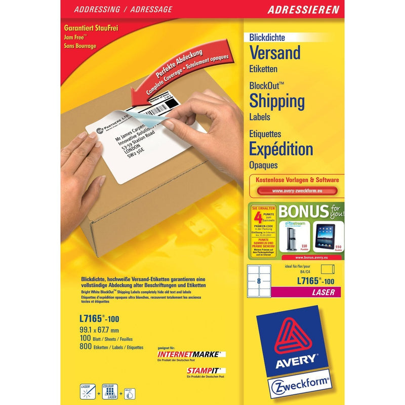 Avery Zweckform Labels Enví Or L7165-100 White 99,1 X 67,7MM