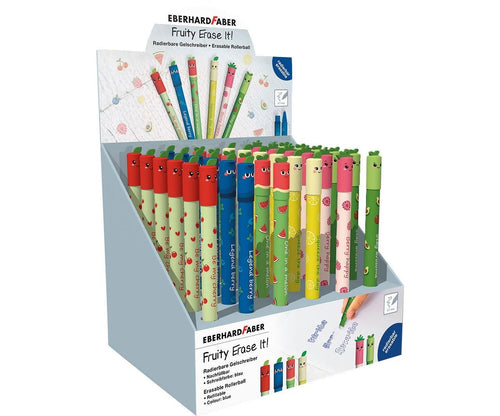 Eberhard Faber Fruity Erase It! Expositor With 36 Pens Borrables - Trazo 0.7MM - Capuchon With Formas Frutas - — image 1