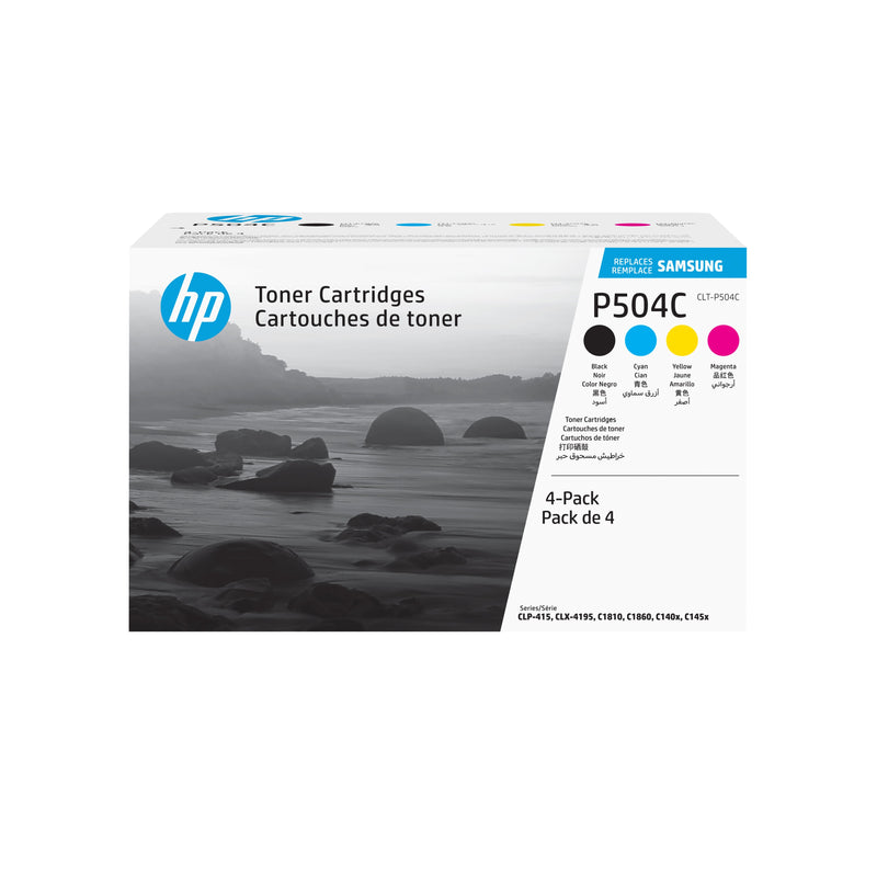 Toner Orginal Samsung, Cyan Magenta Yellow CLT-P504C 4-PACK Black/Cyan/Magenta/Yellow Toner Cartridges