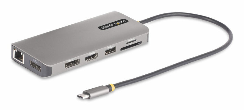 StarTech.com USB-C Triple-monitor Multiport Adapter HDMI/DP/Card Reader - Dockingstation - USB-C 3.2 Gen 1 / T
