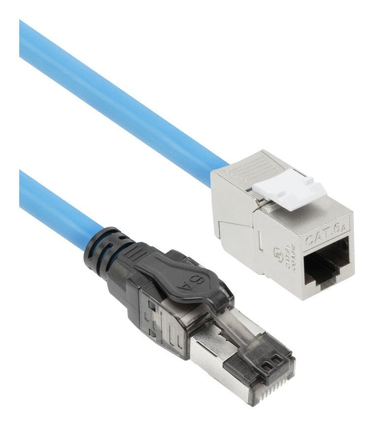 Purple 50 Meters S FTP CAT.6A B2CA PoE + 100W Solid Prefab Installation Cable RJ45 Male – Female