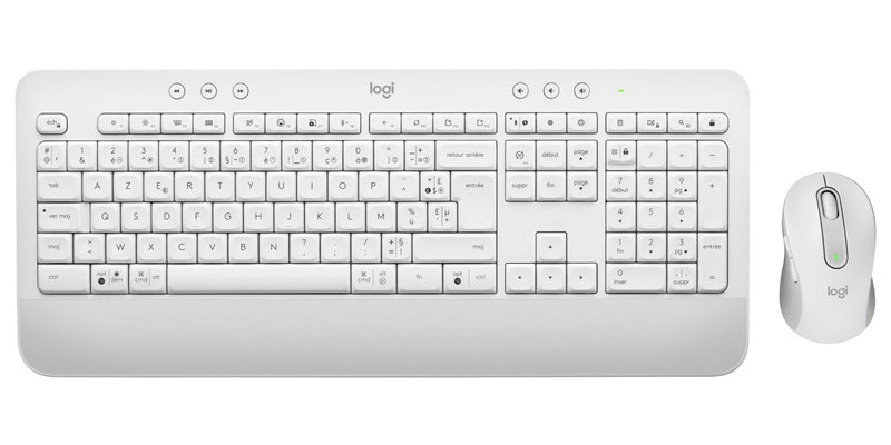 Logitech Signature MK650 Combo For Business Set Of Keyboard And Wireless Mouse Bluetooth Le Azerty French Whit