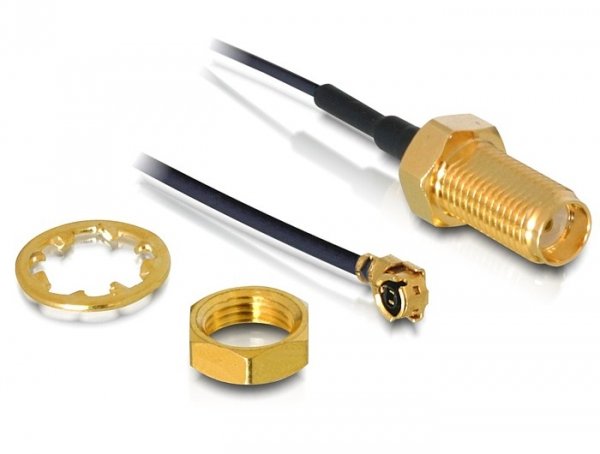Delock 88417 Antenna Cable Sma Mampara Female a I-pex Inc., Mhf® I Male 1.13 35CM Length Hilo 10MM