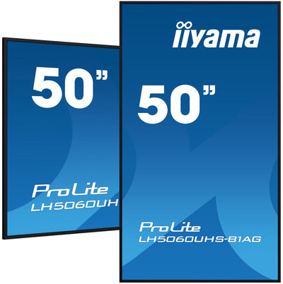 Iiyama LH5060UHS-B1AG 50 3840X2160 UHD IPS Panel Haze 25PERC 500CD M2 Landscape And Portrait Speakers 2X 10W 3 — image 1