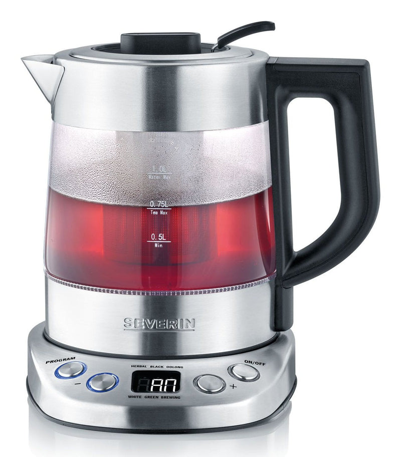 Severin Wk 3473 Tetera Eléctrica 1 L 2200W Steel Inoxidable, Transparent