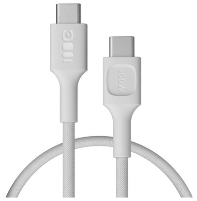 Green Cell USB-C To USB-C Cable Powerstream 100W 0.3M White - Braided — image 1