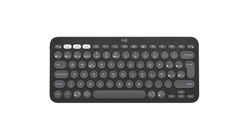 Logitech Keyboard Spanish Pebble Keys 2 K380S Wireless Grafito 920-011827