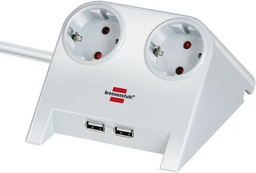 Brennenstuhl 1153520222 Base Múltiple 1,8M 2 Salidas AC Indoor White — image 1