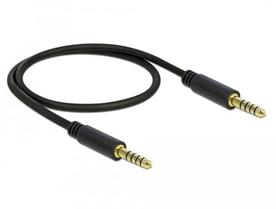 Delock Cable Audio Jack 4,4MM 5 Pin Male a Male 0,5M Black — image 1