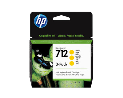 HP 712 3-PACK 29-ML Yellow Designjet Ink — image 1