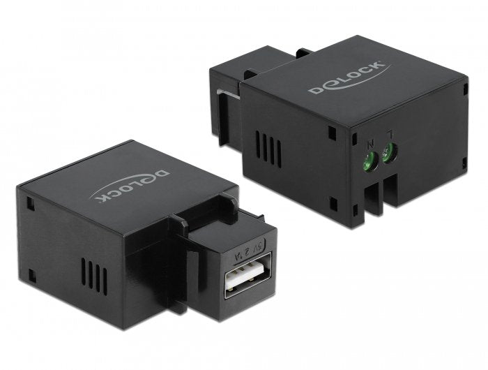 Delock Adap Keystone USB Typ-a LADE2,1A Black