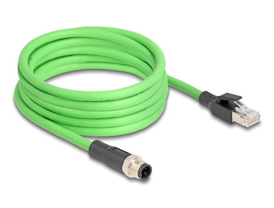 Delock 80429 Cable M12 Codificado D 4 Pin Male a RJ45 Male Pur (tpu) 5M — image 1