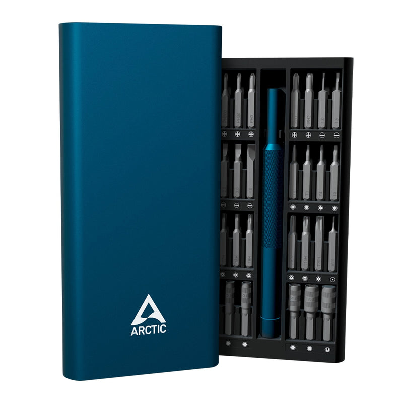 Arctic Precision Destornillador Toolkit - Set de Destornillador Precisión 62 1, Estrella/Plano/Torx/Pozidriv/Hex, Hou