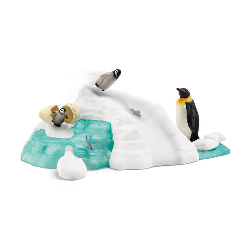 Schleich Figure Toy Divertida Familiar Wild Life Penguin 42661 — image 1