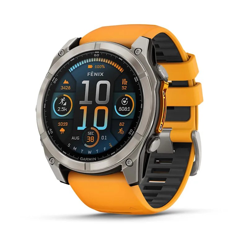 Garmin Smartwatch Fenix 8 Sapphire/Naranja 010-02905-11