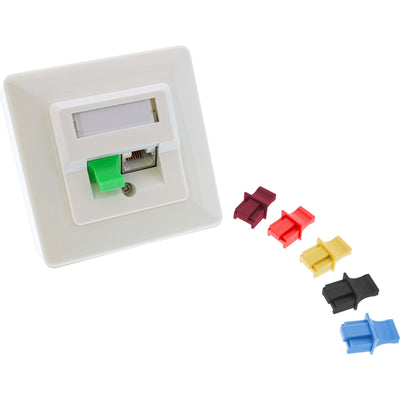 Inline Dust Cover Plug RJ45 Yellow 100 Units Paquete — image 1