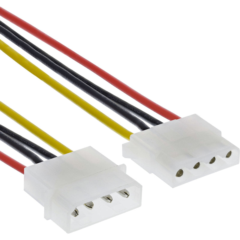 Inline Cable Extensión Power Supply Molex 4 Pines Male a Female 0,5M