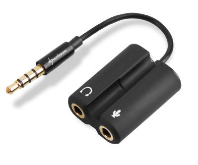 Sharkoon Headset Adapter 3,5- Headset/Mic 12CM PMP35 Trrs — image 1