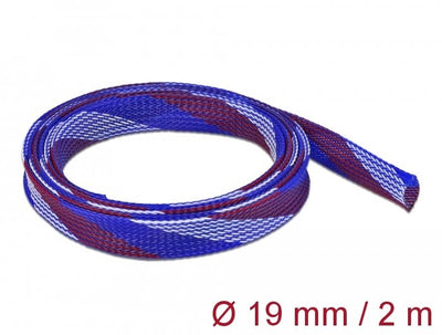 Delock Case Trenzada Expandible 2 Mx 19MM Azul-rojo-blanco — image 1