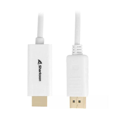 Sharkoon Cable DisplayPort 1.2 HDMI 4K White 2 Metres — image 1