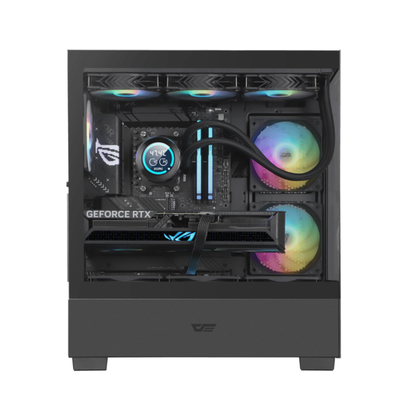 Darkflash Box Semitorre ATX DS500 RGB Black Int: 2X2'5, 2X3'5 / 1XUSB3.0, 2XUSB2.0 / Audio HD In/Out / Black