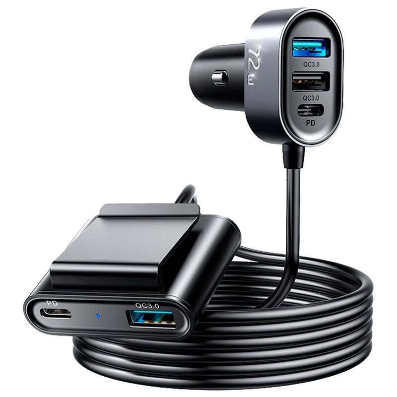 Joyroom Car Charger JR-CL05 72W 3x USB-A Qc 3.0 + 2x USB-C Pd