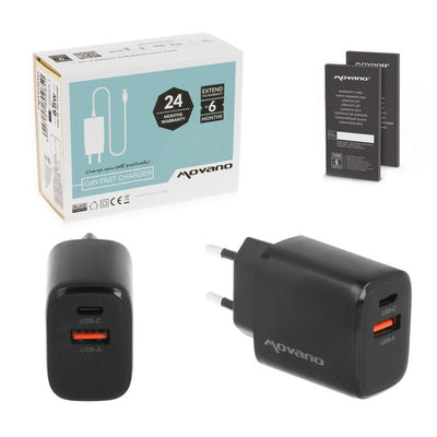 Charger GaN 30W USB-C Pd + USB-A Black — image 1