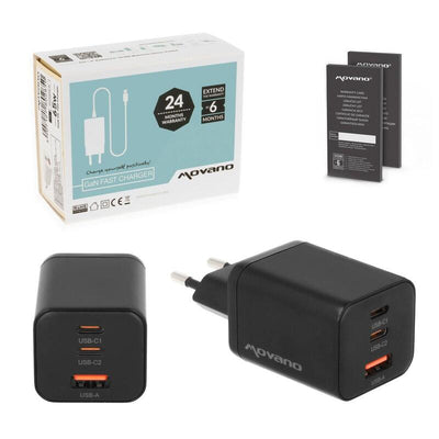 Charger GaN 65W 2x USB-C Pd + USB-A Black — image 1