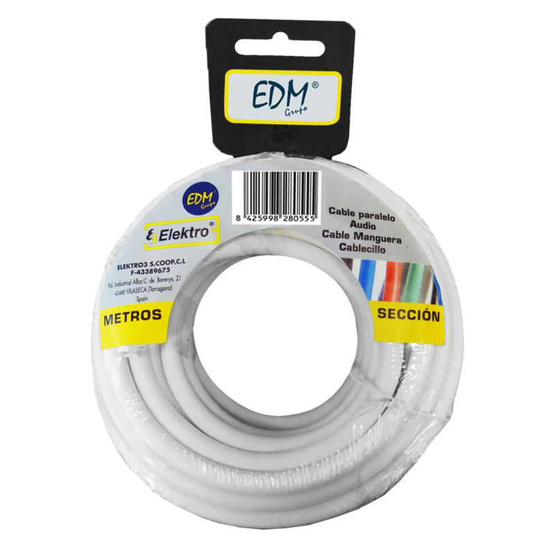 Film Roll Cable Paralelo 2X1MM White 15M (audio)