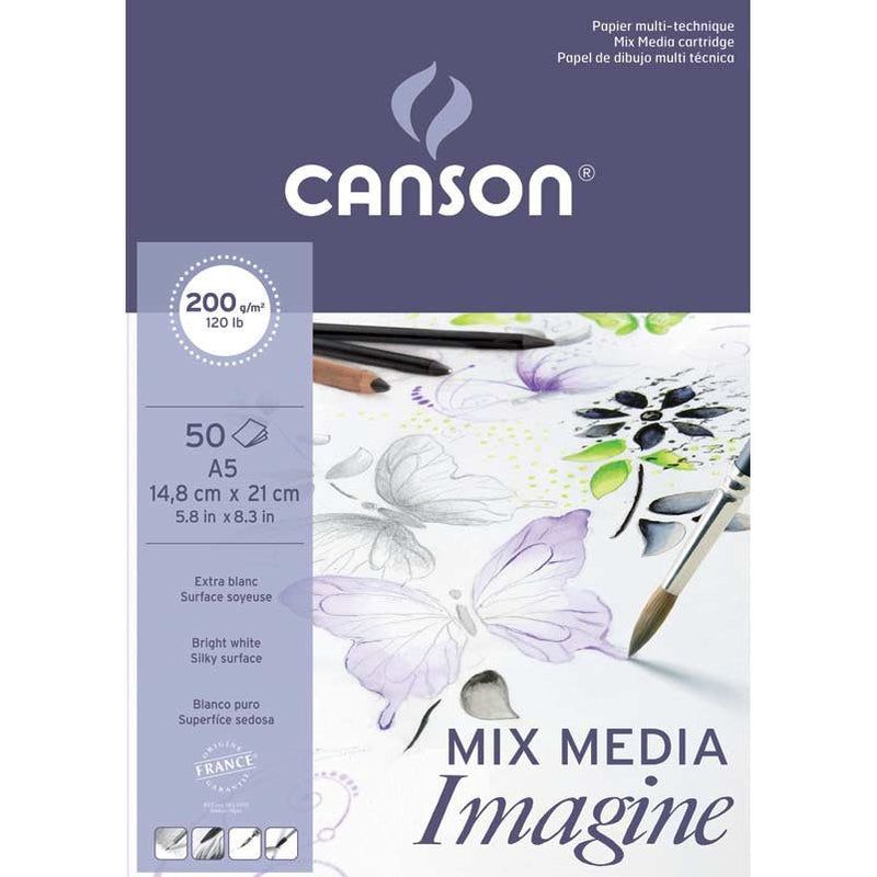 Canson Bloc Dibujo Imagine 50 Hojas Thin 200 Gr. 29,7X42CM -5U-