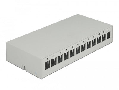 Delock Keystone Patchpanel 12 Port Grey — image 1