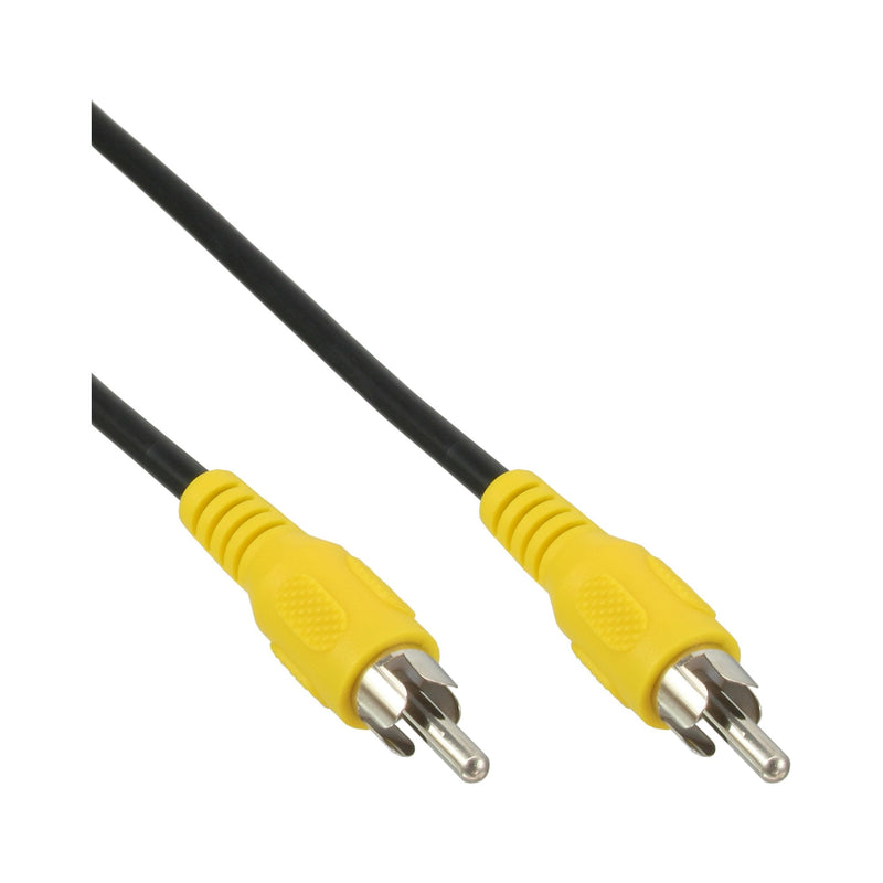Inline Cable Video 1X Rca Male a Male Connectors Amarillos 5M