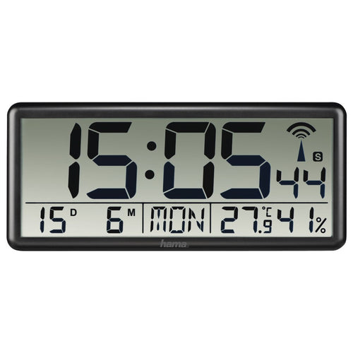 Hama Jumbo Watch Wall Digital Rectángulo Black — image 1