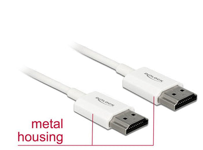 Delock HDMI Cable High Speed With Ethernet - Hdmi-a Male Hdmi-a Male 3D 4K 4,5M Activo Thin High Quality — image 1
