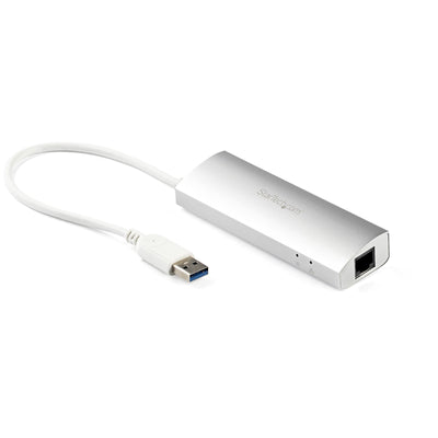 StarTech Hub 3 Ports USB 3.0 With Adapter Network Ethernet Gigabit - Hub Laptop Aluminium 2 Years — image 1