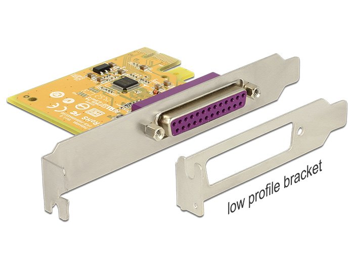 Delock Card PCIE X1 Paralelo Perfil Low