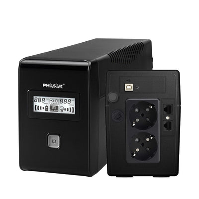 Phasak UPS Line Interactive 650VA LCD Interactive 650VA 2 Salidas Formato Tower — image 1