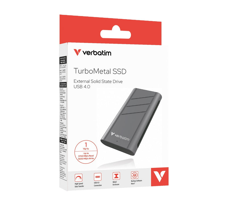 Verbatim Turbometal SSD 1TB USB4 R/W 3700/3600MB/S 32021