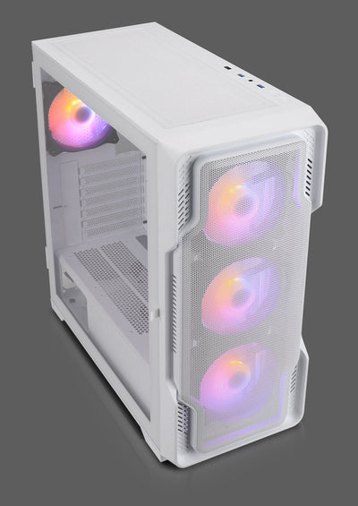 Nanoxia PC Case Go Midi DS-9 ARGB Airflow White - USB-C - Tg-mesh — image 1