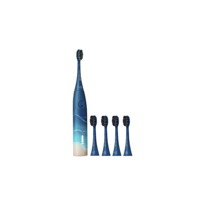 Happybrush Brush Teeth Eco Vibe 3 Kit Inicio Ocean + 4 Spare Parts Eléctrico Blue/Beige HBV3O4RW — image 1